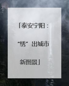 泰安宁阳：“绣”出城市新图景