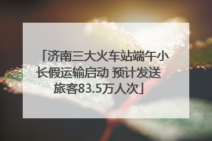济南三大火车站端午小长假运输启动 预计发送旅客83.5万人次