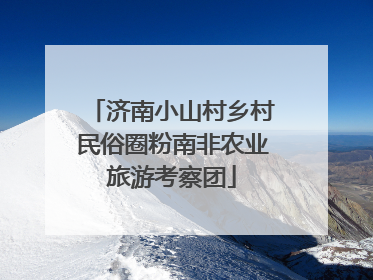 济南小山村乡村民俗圈粉南非农业旅游考察团