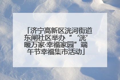 济宁高新区洸河街道东闸社区举办“‘洸’暖万家·幸福家园”端午节幸福集市活动