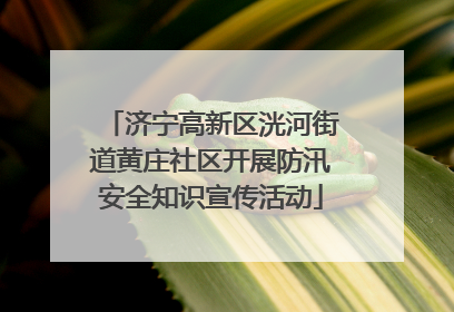 济宁高新区洸河街道黄庄社区开展防汛安全知识宣传活动