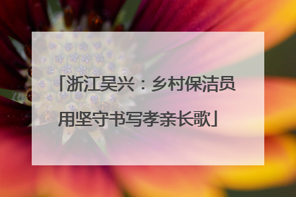 浙江吴兴：乡村保洁员用坚守书写孝亲长歌