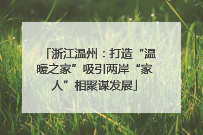 浙江温州：打造“温暖之家”吸引两岸“家人”相聚谋发展