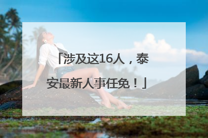 涉及这16人，泰安最新人事任免！