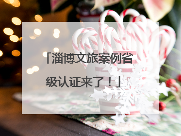 淄博文旅案例省级认证来了！