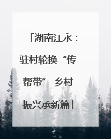 湖南江永：驻村轮换“传帮带” 乡村振兴承新篇