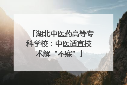 湖北中医药高等专科学校：中医适宜技术解“不寐”