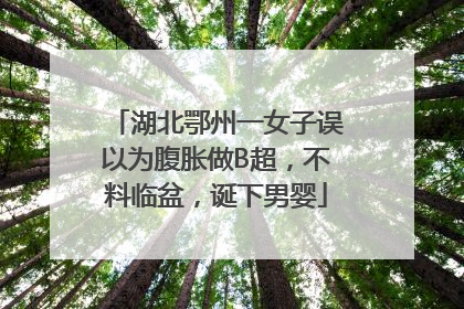 湖北鄂州一女子误以为腹胀做B超，不料临盆，诞下男婴