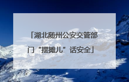 湖北随州公安交管部门“摆摊儿”话安全