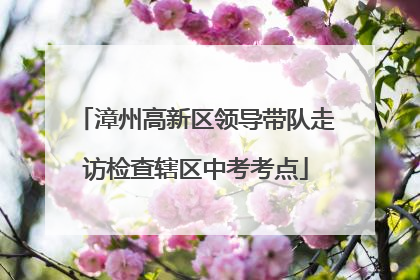 漳州高新区领导带队走访检查辖区中考考点