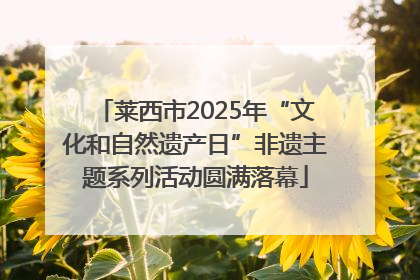 莱西市2025年“文化和自然遗产日”非遗主题系列活动圆满落幕