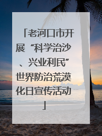 老河口市开展“科学治沙、兴业利民”世界防治荒漠化日宣传活动