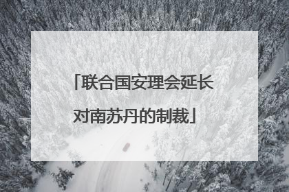 联合国安理会延长对南苏丹的制裁