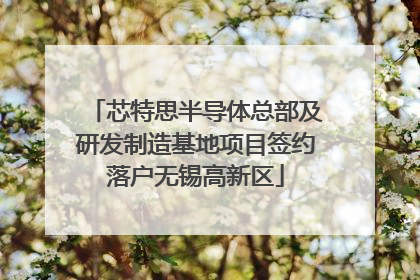 芯特思半导体总部及研发制造基地项目签约落户无锡高新区