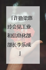 许勤梁惠玲会见工业和信息化部部长李乐成