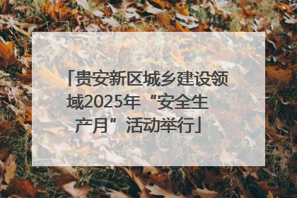 贵安新区城乡建设领域2025年“安全生产月”活动举行