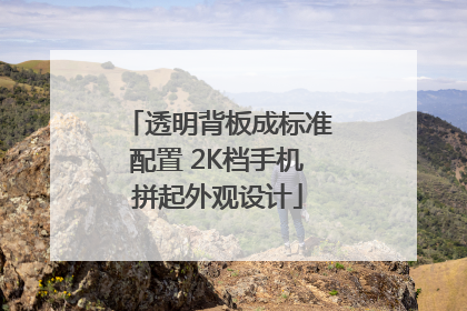 透明背板成标准配置 2K档手机拼起外观设计