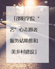 邵阳学院“艺”心志愿者服务站助推和美乡村建设