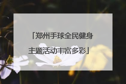 郑州手球全民健身主题活动丰富多彩