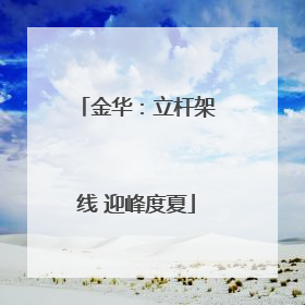 金华：立杆架线 迎峰度夏