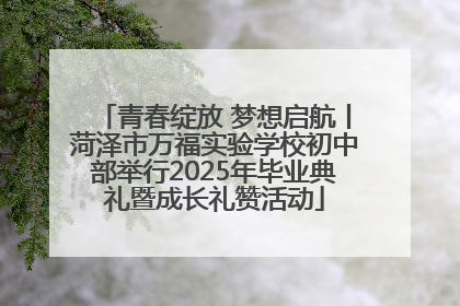 青春绽放 梦想启航丨菏泽市万福实验学校初中部举行2025年毕业典礼暨成长礼赞活动