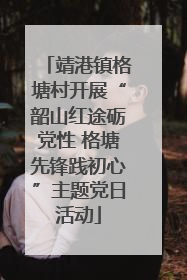 靖港镇格塘村开展“韶山红途砺党性 格塘先锋践初心”主题党日活动