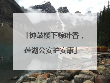 钟鼓楼下粽叶香，莲湖公安护安康
