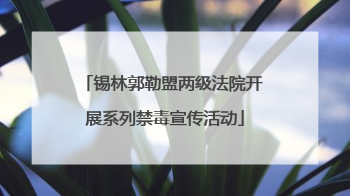 锡林郭勒盟两级法院开展系列禁毒宣传活动