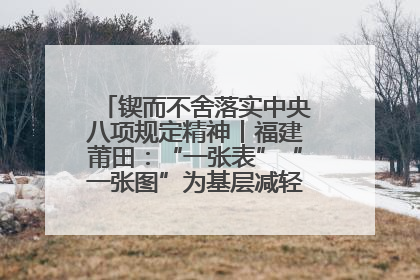 锲而不舍落实中央八项规定精神丨福建莆田：“一张表”“一张图”为基层减轻“数字负担”