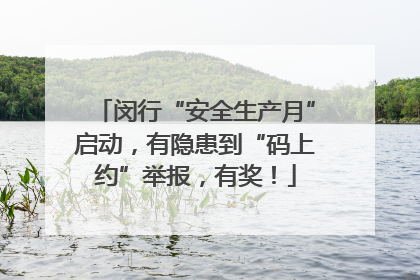 闵行“安全生产月”启动，有隐患到“码上约”举报，有奖！