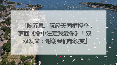 陈乔恩、阮经天同框撑伞，梦回《命中注定我爱你》！双双发文：谢谢我们都没变