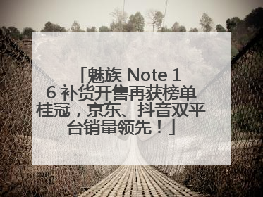 魅族 Note 16 补货开售再获榜单桂冠，京东、抖音双平台销量领先！