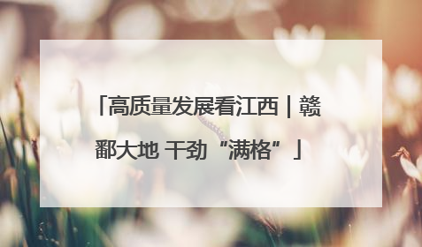 高质量发展看江西｜赣鄱大地 干劲“满格”