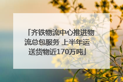 齐铁物流中心推进物流总包服务 上半年运送货物近170万吨
