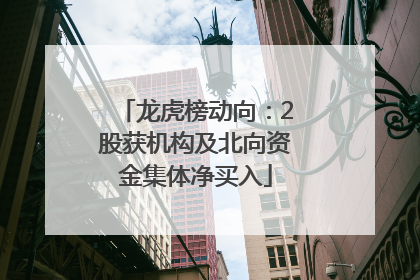 龙虎榜动向：2股获机构及北向资金集体净买入