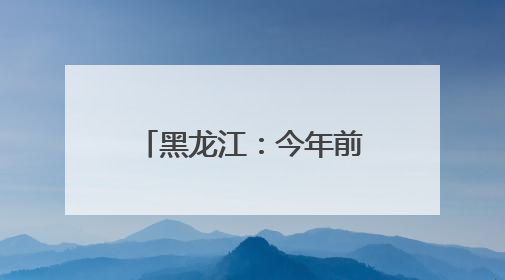黑龙江：今年前4个月货物贸易进出口总值同比增长2.9%