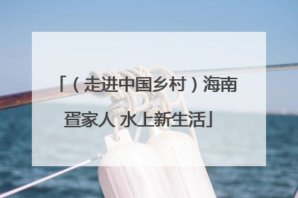 （走进中国乡村）海南疍家人 水上新生活