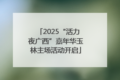 2025“活力夜广西”嘉年华玉林主场活动开启