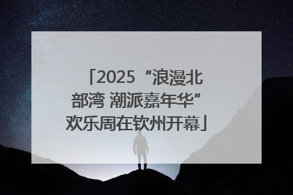 2025“浪漫北部湾 潮派嘉年华”欢乐周在钦州开幕