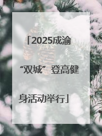 2025成渝“双城”登高健身活动举行