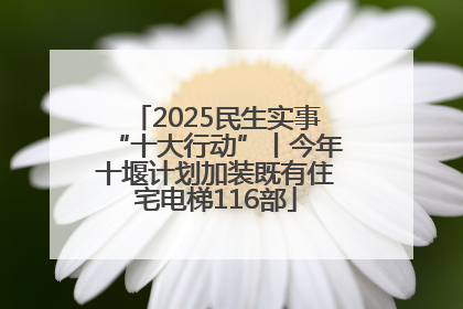 2025民生实事“十大行动”丨今年十堰计划加装既有住宅电梯116部