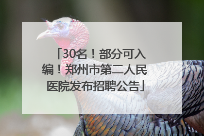 30名！部分可入编！郑州市第二人民医院发布招聘公告