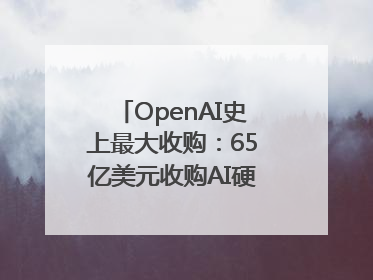 OpenAI史上最大收购：65亿美元收购AI硬件公司，由苹果前设计总监创办